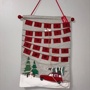 NWT makers hanging holiday Christmas advent calendar red truck trees